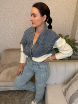 Chaqueta over size combinada