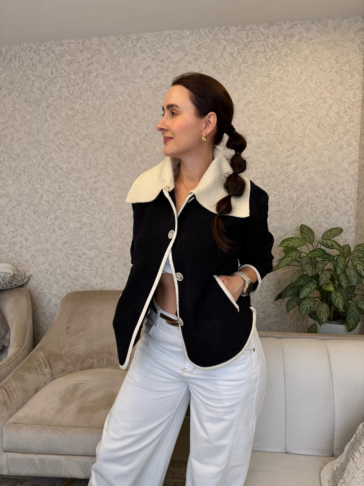 Chaqueta macarena: talla única, tela tejida